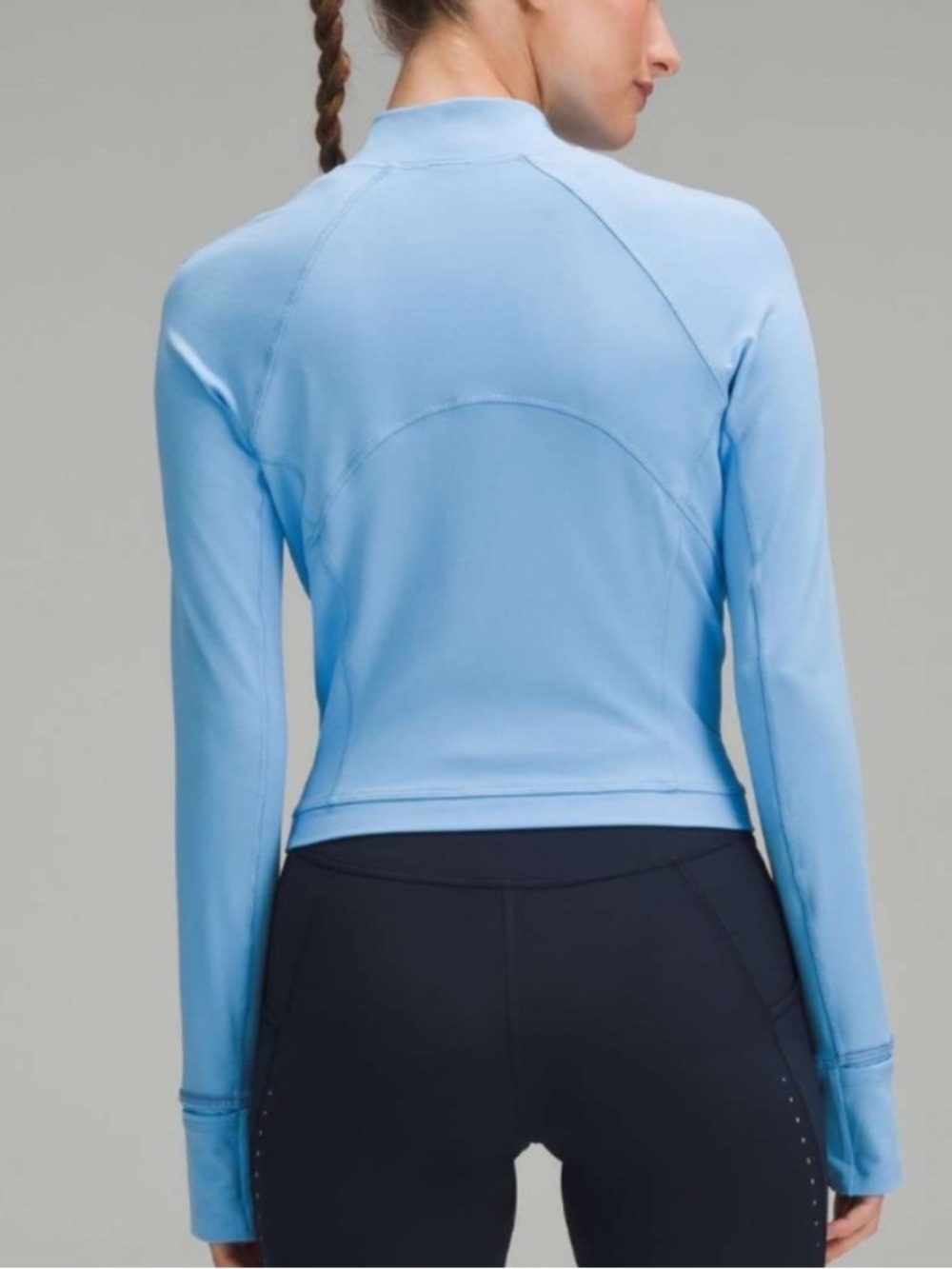 It's Rulu Run Cropped Half Zip in Aero Blue - Picture 2 of 9